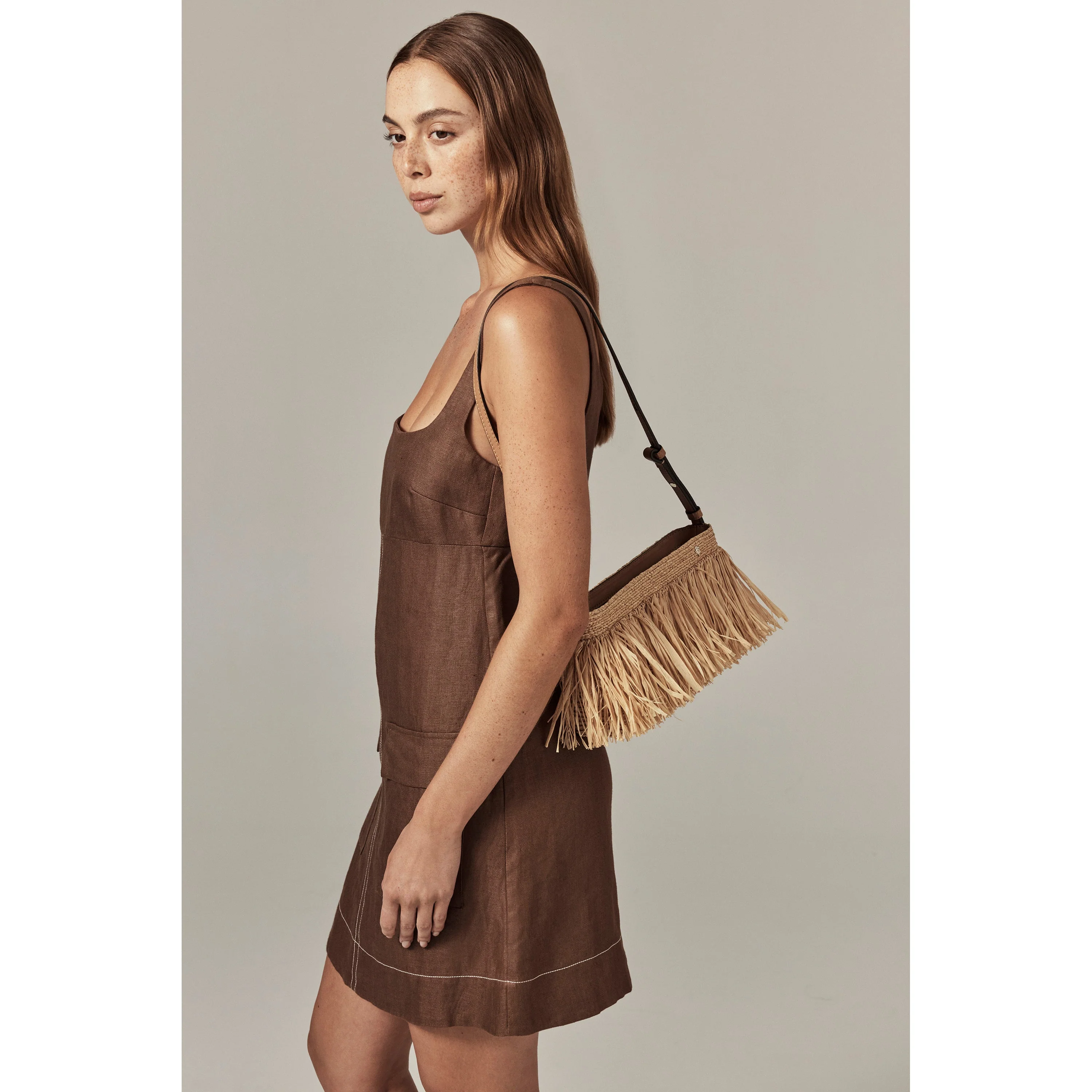 Dawn Raffia Fringe Crossbody - Image 2